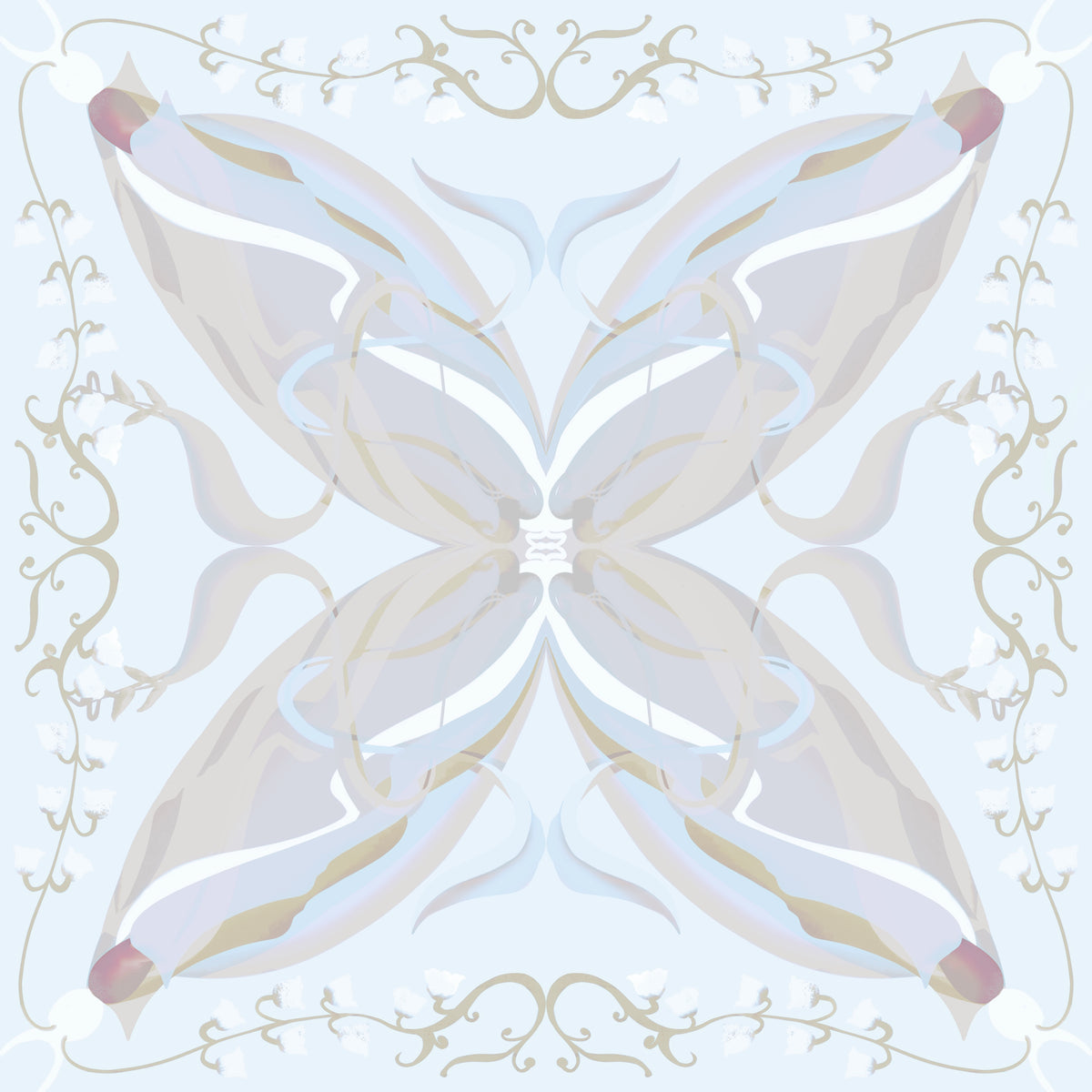 ORIGINAL LILY OF THE VALLEY SILK SCARF