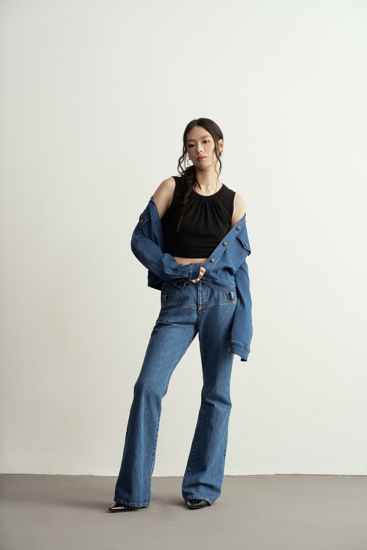 VINTAGE WASHED BLUE DENIM JACKET