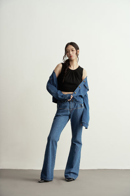 VINTAGE WASHED BLUE DENIM JACKET