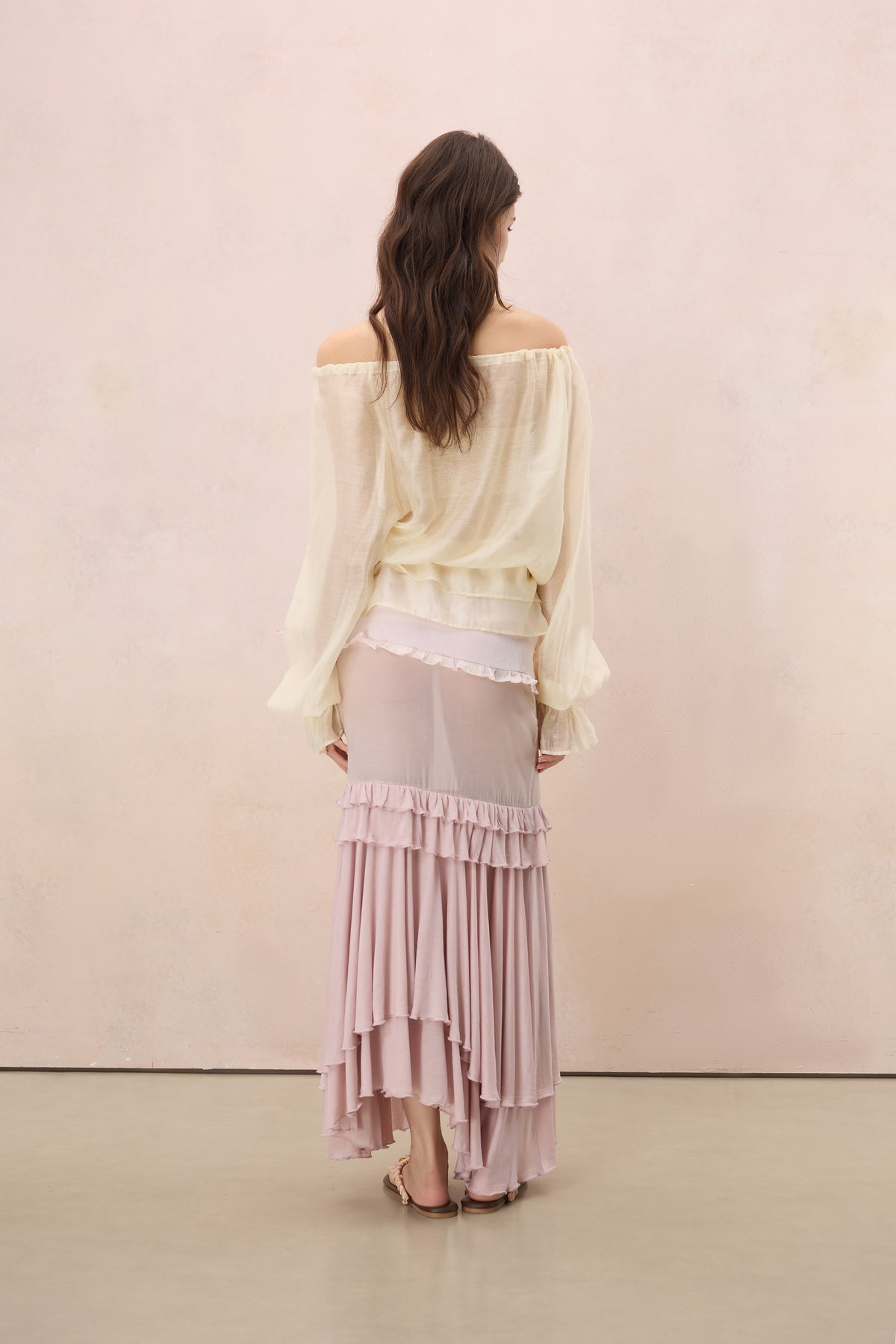 LUMINOSA OFF-SHOULDER BLOUSE IN PALE SUNSHINE