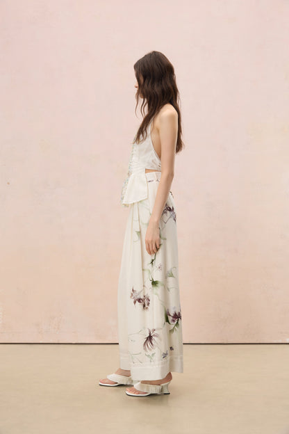 MIDSUMMER BOTANICAL HALTER TOP