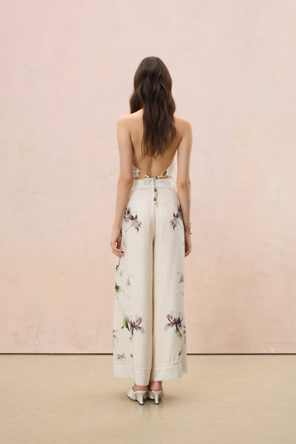 MIDSUMMER BOTANICAL HALTER TOP