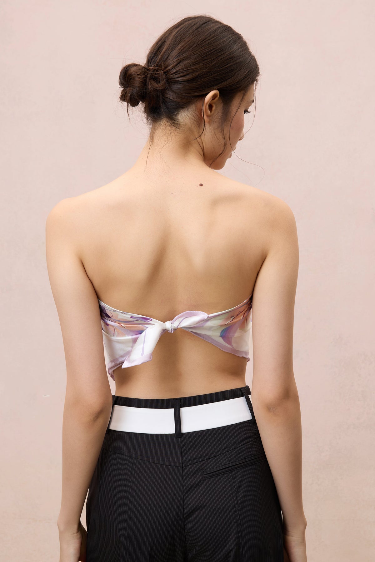 THE ORCHID MIRAGE PRINTED SILK SCARF