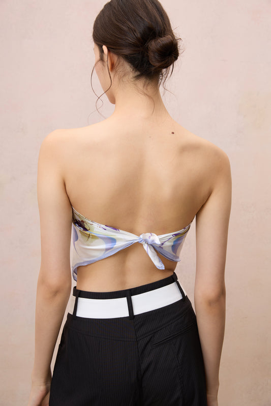 THE ORCHID MIRAGE PRINTED SILK SCARF