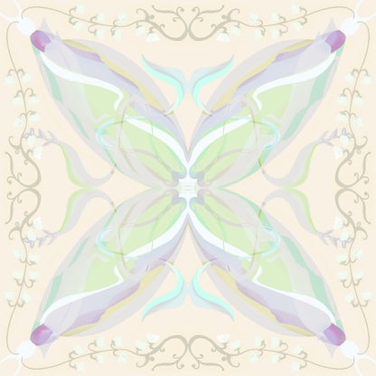ORIGINAL LILY OF THE VALLEY SILK SCARF