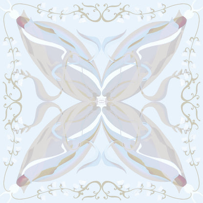 ORIGINAL LILY OF THE VALLEY SILK SCARF